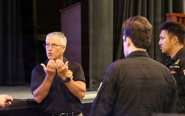 Partner nation service members attend IAMD presentation during RIMPAC 2026
