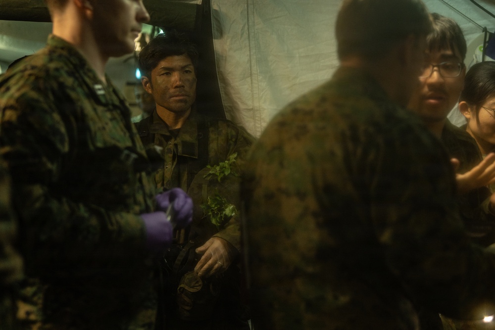HIJYUDAI MANEUVER AREA, OITA, JAPAN – U.S. Marines with 3rd Medical Battalion Execute Billateral Medical Simulation During Exercise Resolute Dragon 26
