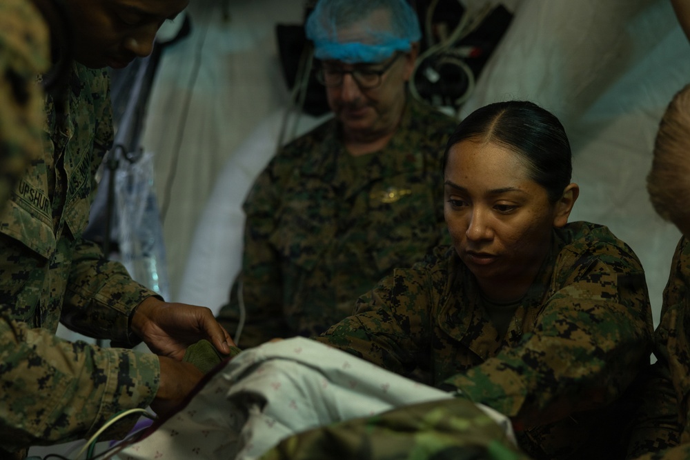 HIJYUDAI MANEUVER AREA, OITA, JAPAN – U.S. Marines with 3rd Medical Battalion Execute Billateral Medical Simulation During Exercise Resolute Dragon 26