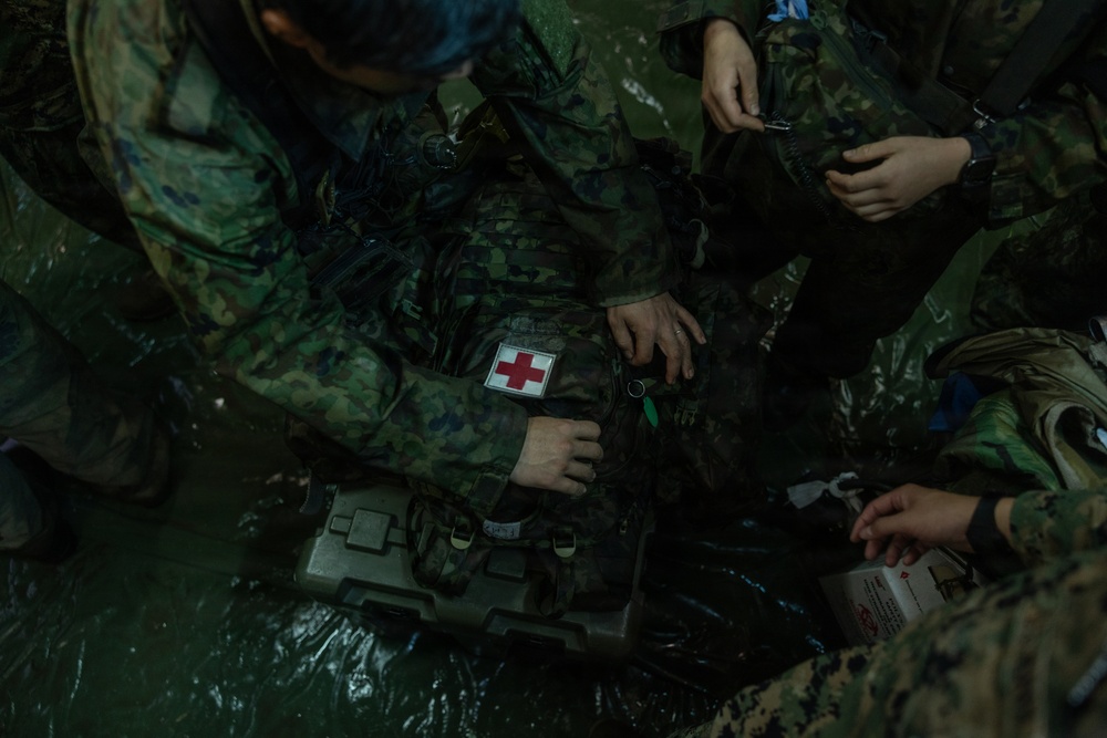 HIJYUDAI MANEUVER AREA, OITA, JAPAN – U.S. Marines with 3rd Medical Battalion Execute Billateral Medical Simulation During Exercise Resolute Dragon 26