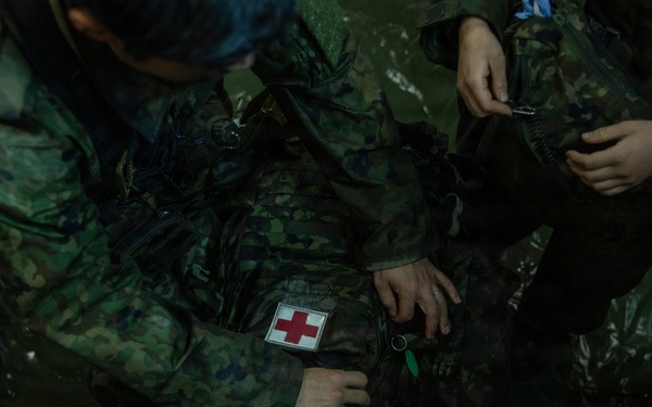 HIJYUDAI MANEUVER AREA, OITA, JAPAN – U.S. Marines with 3rd Medical Battalion Execute Billateral Medical Simulation During Exercise Resolute Dragon 26