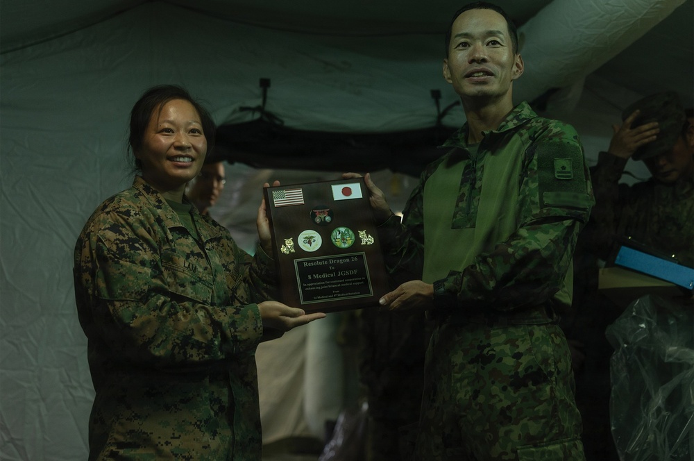 HIJYUDAI MANEUVER AREA, OITA, JAPAN – U.S. Marines with 3rd Medical Battalion Execute Billateral Medical Simulation During Exercise Resolute Dragon 26