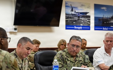 U.S. Air Force Gen. Randall Reed, commander of U.S. Transportation Command visits COMLOG WESTPAC and MSC Far East