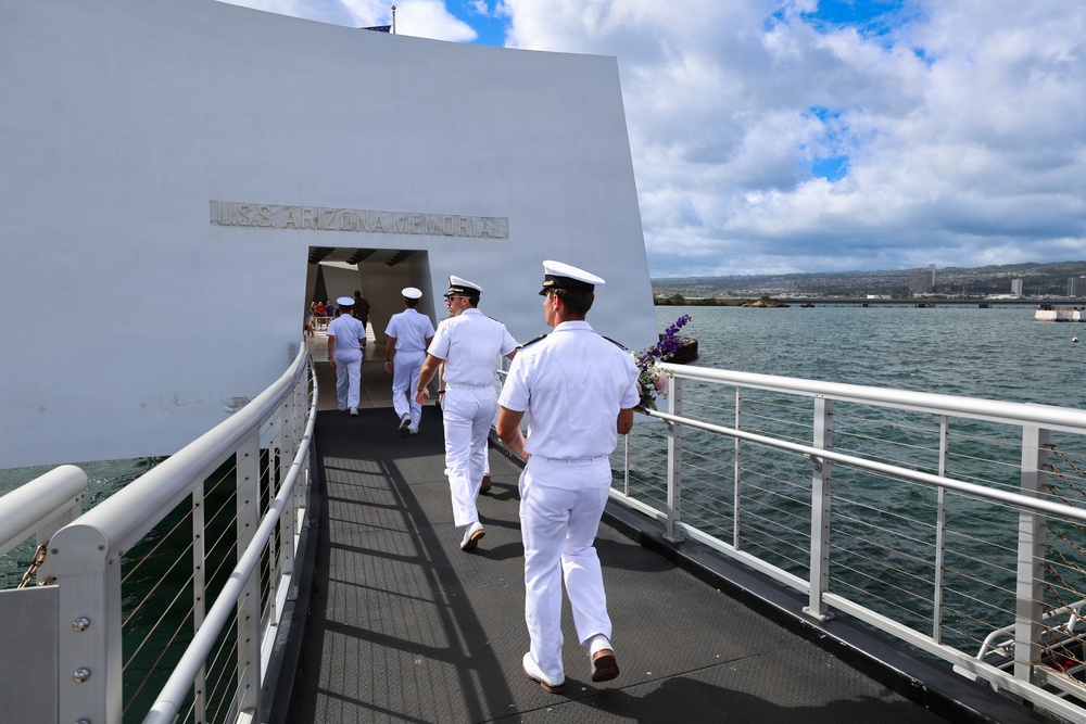 Italian Sailors Visit Arizona Memorial during RIMPAC 26