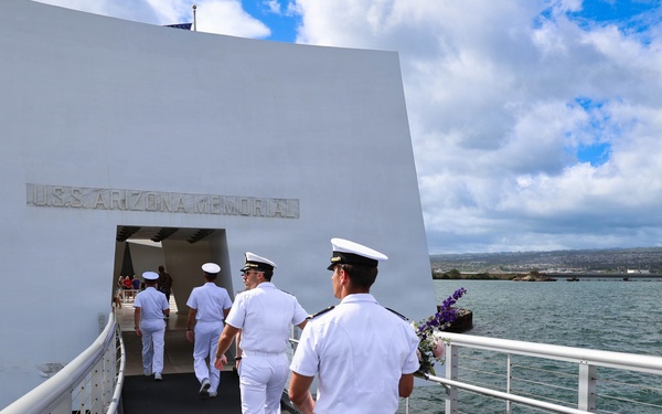 Italian Sailors Visit Arizona Memorial during RIMPAC 26