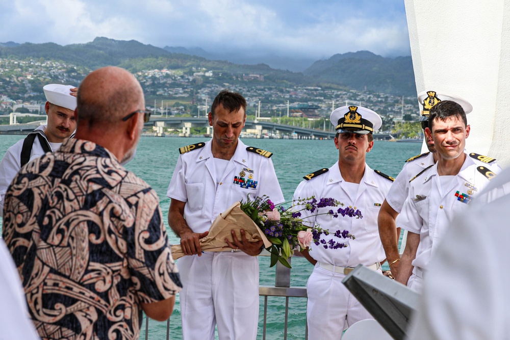 Italian Sailors Visit Arizona Memorial during RIMPAC 26