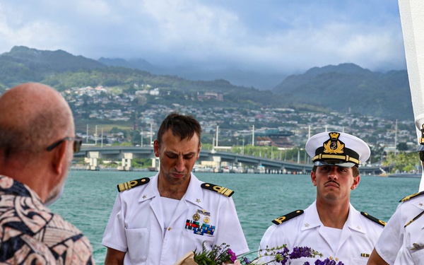 Italian Sailors Visit Arizona Memorial during RIMPAC 26