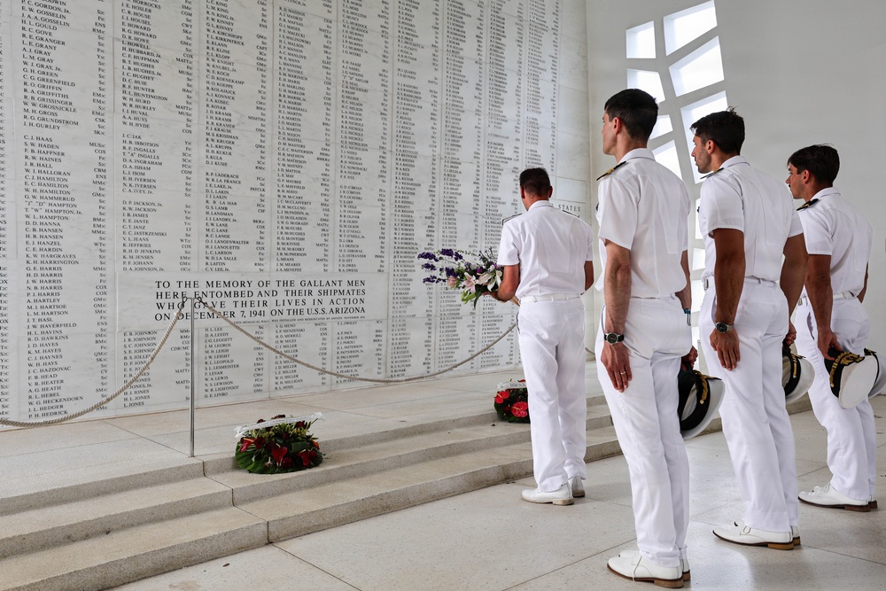 Italian Sailors Visit Arizona Memorial during RIMPAC 26