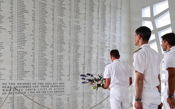 Italian Sailors Visit Arizona Memorial during RIMPAC 26
