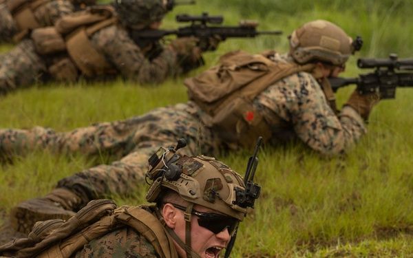 HIJUDAI MANEUVER AREA. OITA, JAPAN – U.S. Marines with 12th LCT conduct a bilateral range during exercise Resolute Dragon 26