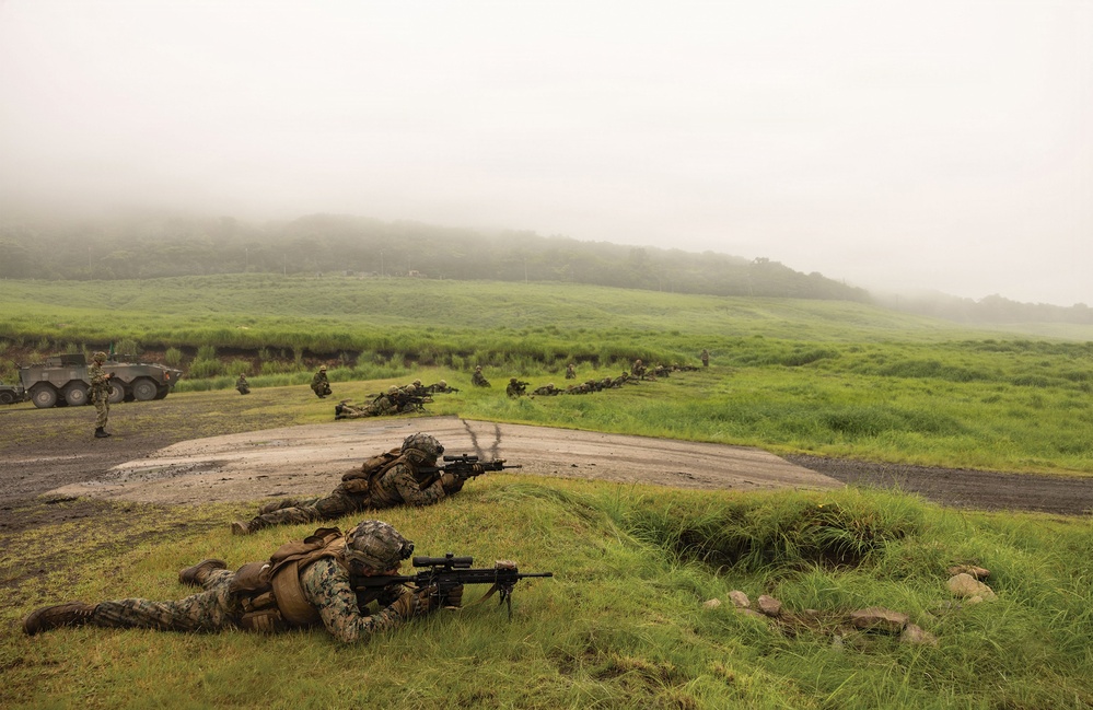 HIJUDAI MANEUVER AREA. OITA, JAPAN – U.S. Marines with 12th LCT conduct a bilateral range during exercise Resolute Dragon 26
