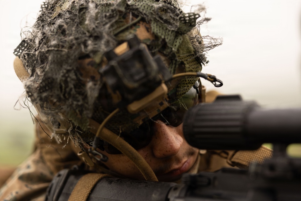 HIJUDAI MANEUVER AREA. OITA, JAPAN – U.S. Marines with 12th LCT conduct a bilateral range during exercise Resolute Dragon 26