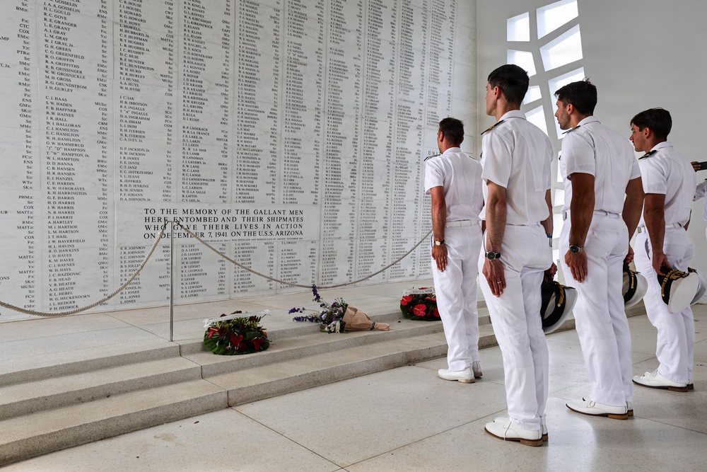 Italian Sailors Visit Arizona Memorial during RIMPAC 26