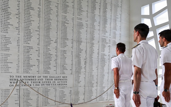 Italian Sailors Visit Arizona Memorial during RIMPAC 26