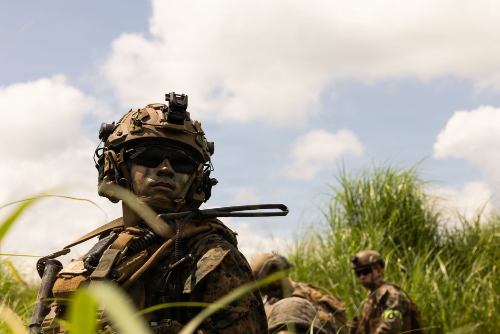 HIJUDAI MANEUVER AREA. OITA, JAPAN – U.S. Marines with 12th LCT conduct a bilateral range during exercise Resolute Dragon 26