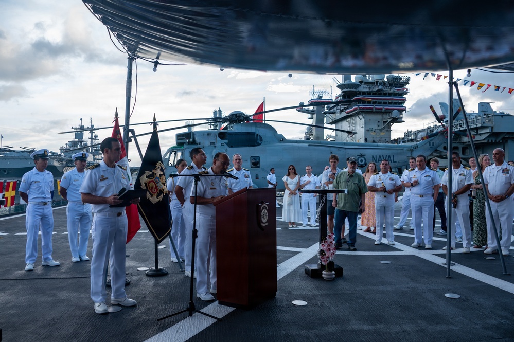 Peruvian Navy hosts reception onboard BAP Pisco (AMP156) during RIMPAC 2026
