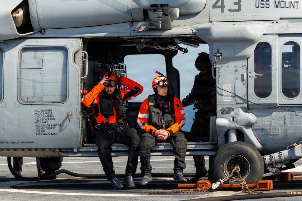 USS Mount Whitney, HSC-28 Conduct SAR Training in Baltic Sea
