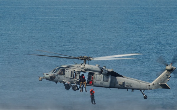 USS Mount Whitney, HSC-28 Conduct SAR Training in Baltic Sea