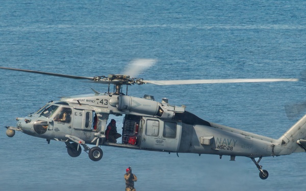 USS Mount Whitney, HSC-28 Conduct SAR Training in Baltic Sea