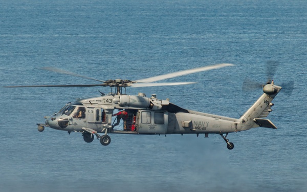 USS Mount Whitney, HSC-28 Conduct SAR Training in Baltic Sea