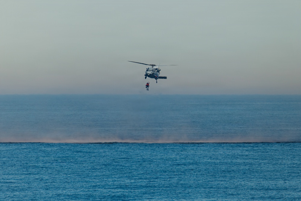 USS Mount Whitney, HSC-28 Conduct SAR Training in Baltic Sea