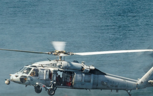 USS Mount Whitney, HSC-28 Conduct SAR Training in Baltic Sea