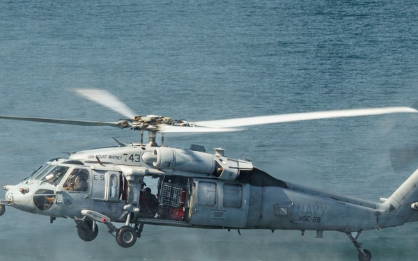 USS Mount Whitney, HSC-28 Conduct SAR Training in Baltic Sea