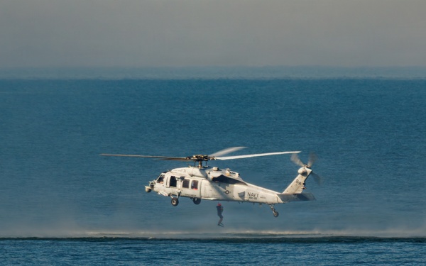 USS Mount Whitney, HSC-28 Conduct SAR Training in Baltic Sea