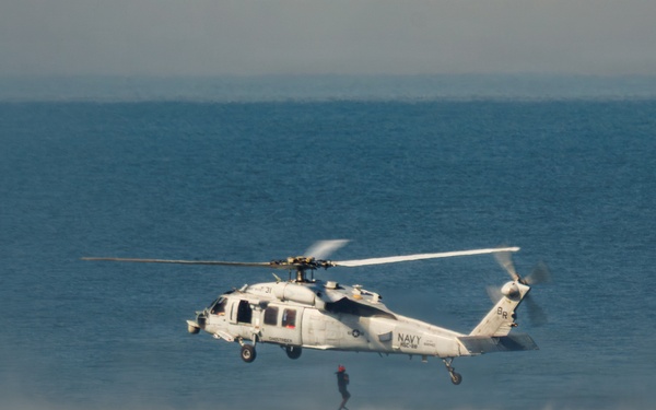 USS Mount Whitney, HSC-28 Conduct SAR Training in Baltic Sea