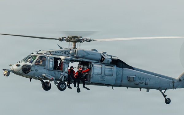 USS Mount Whitney, HSC-28 Conduct SAR Training in Baltic Sea