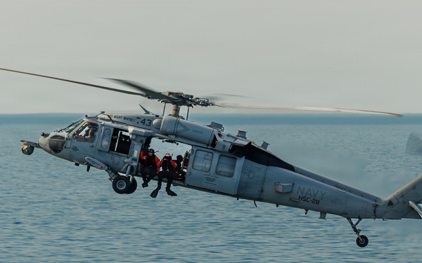 USS Mount Whitney, HSC-28 Conduct SAR Training in Baltic Sea