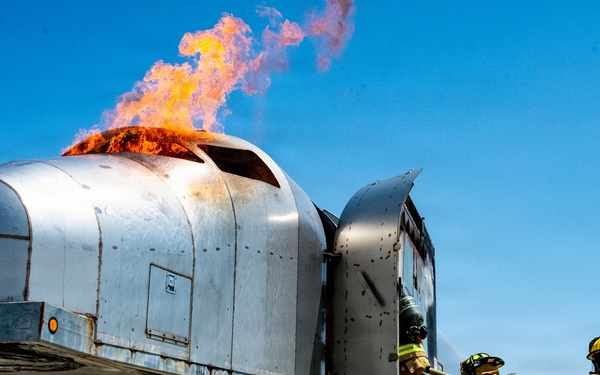 134 CES Firefighters Attack Flames in Korea