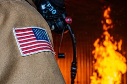 134 CES Firefighters Attack Flames in Korea