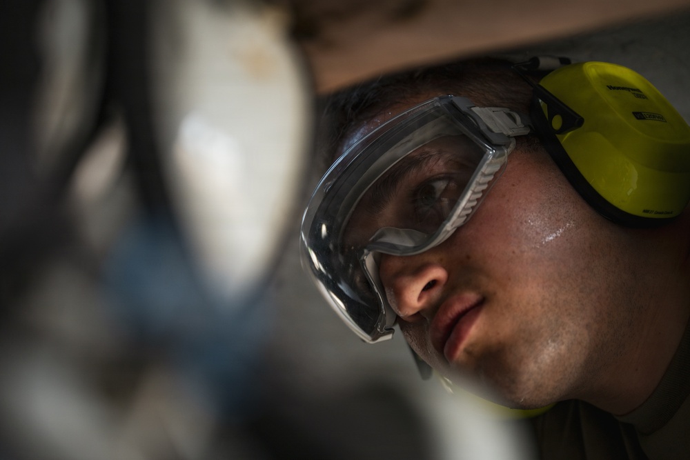 On the flightline with AMXS