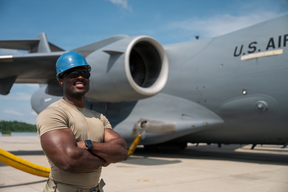 On the flightline with AMXS