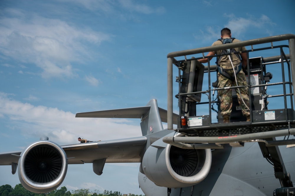 On the flightline with AMXS