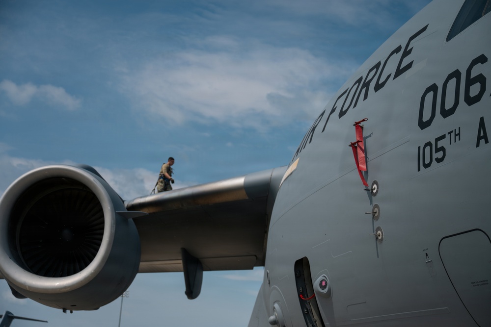 On the flightline with AMXS