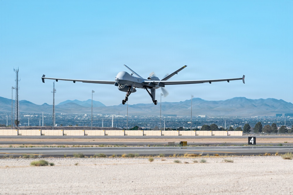 MQ-9 Reaper takes off from Nellis AFB