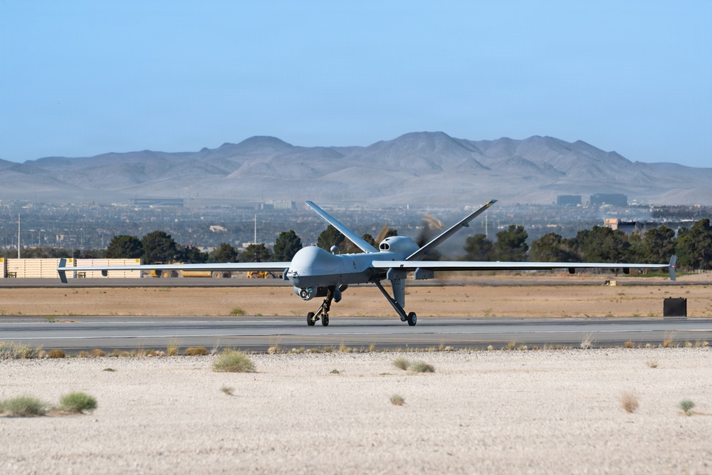 MQ-9 Reaper takes off from Nellis AFB
