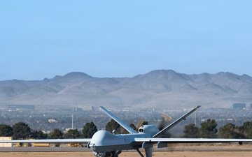 MQ-9 Reaper takes off from Nellis AFB
