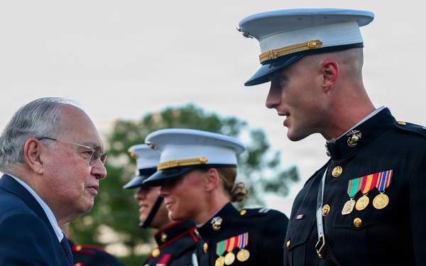 MCICOM Executive Director hosts His Excellency Jose Manuel Romualdez at Marine Barracks Washington's Sunset Parade