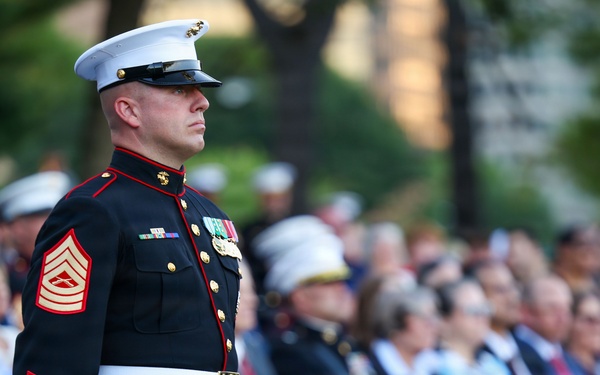 MCICOM Executive Director hosts His Excellency Jose Manuel Romualdez at Marine Barracks Washington's Sunset Parade
