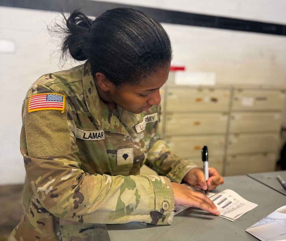 Fort Campbell Soldier Processes Medical Supply Shipment