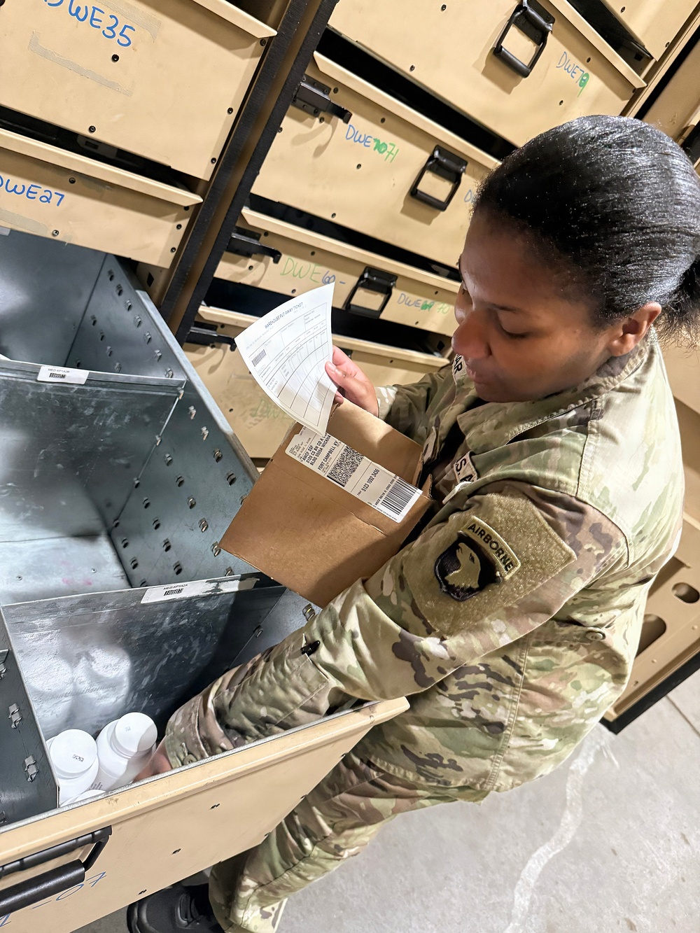 Fort Campbell Soldier Processes Medical Supply Shipment