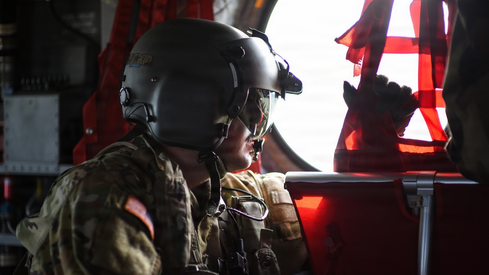 SCARNG Chinook supports special operations freefall training