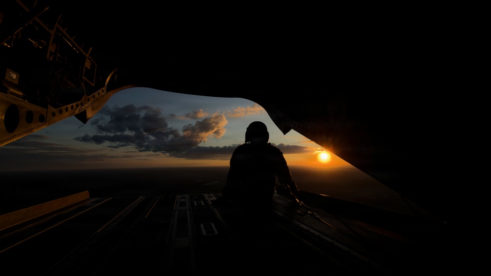 SCARNG Chinook supports special operations freefall training