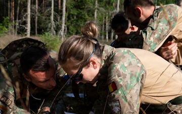 U.S., Romanian and Croatian forces conduct land navigation training in Poland