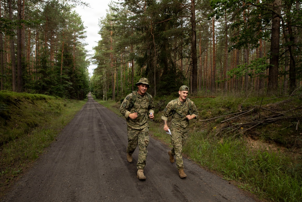 U.S., Romanian and Croatian forces conduct land navigation training in Poland