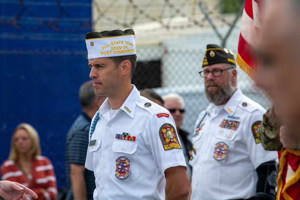 VFW Post Commander Marches During Volksfest
