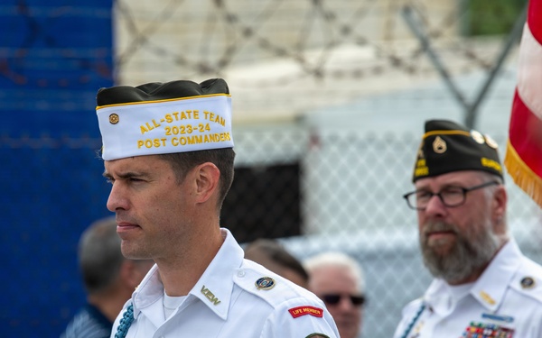 VFW Post Commander Marches During Volksfest
